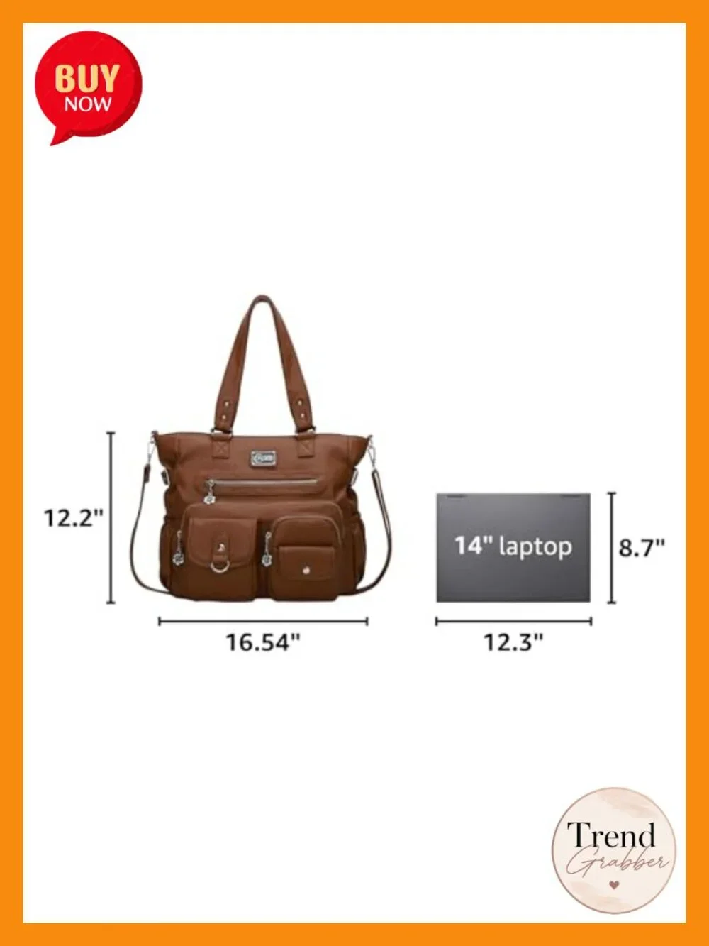 Large Vegan Leather Hobo Tote Bag with Detachable Strap